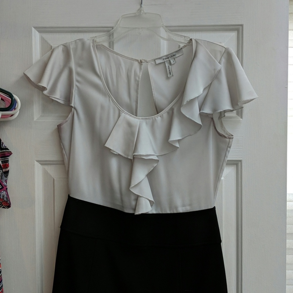 Black and light silver max and cleo dress